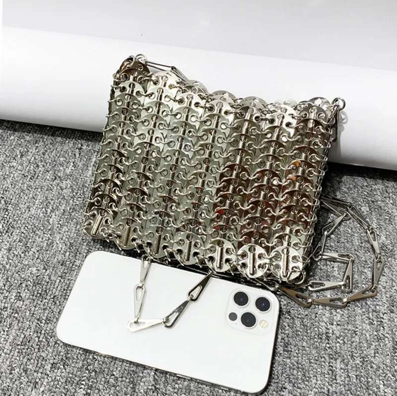Designer Tote Aesthetic Bags Handbag Metal Hollow Women's Wedding Party Clutch Shoulder Female Evening Bag