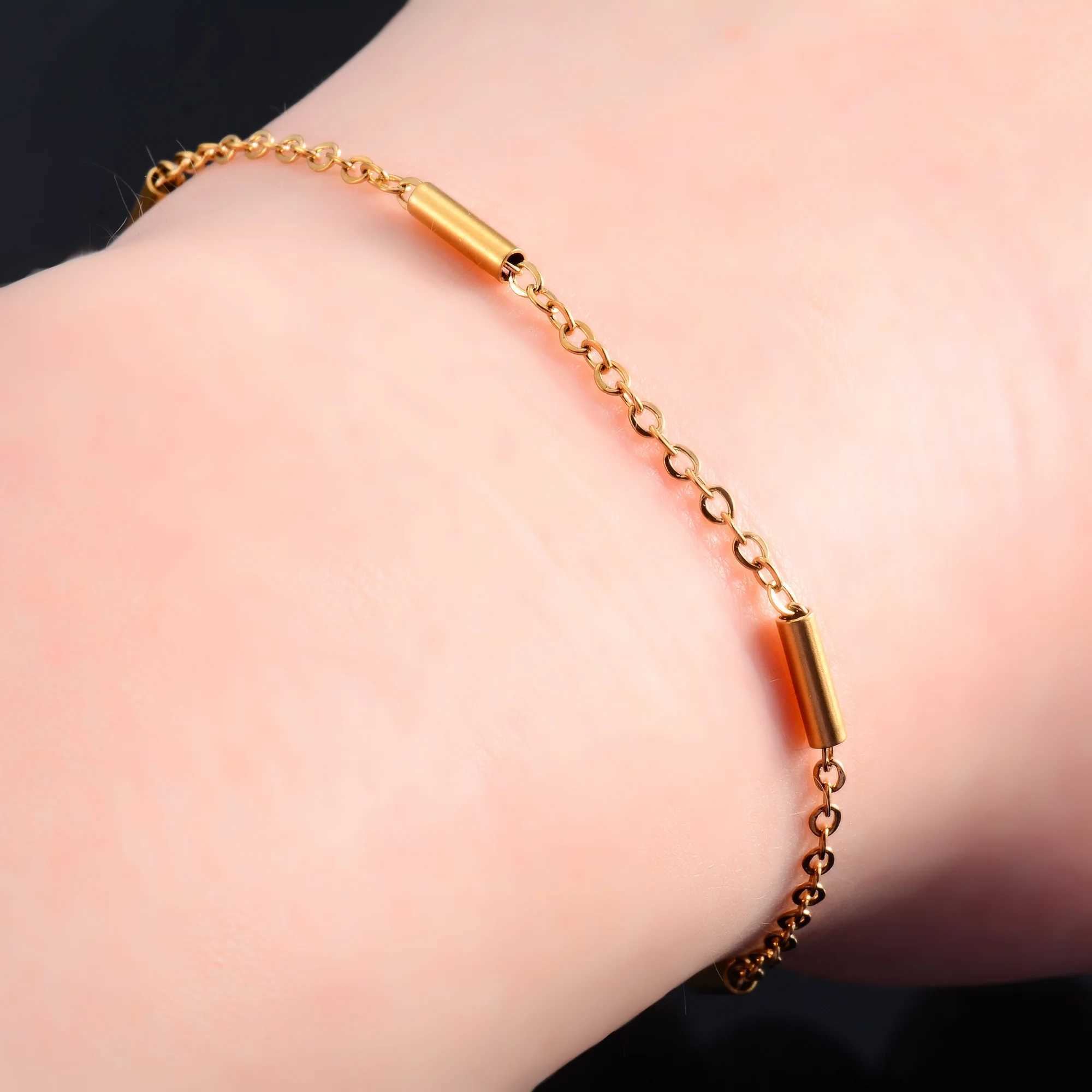 2mm Wide Stainl Steel Bracelet for Women Ladies Hand Cylinder O Chain with Extender Bangle Girl Anklet Jewelry AccoriesXJ250219