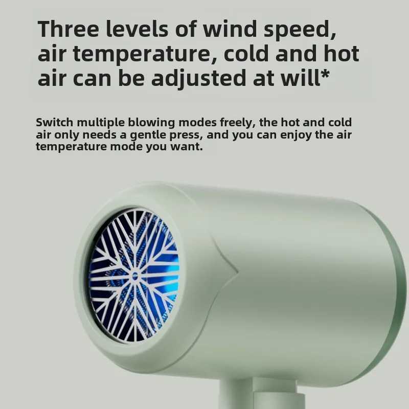 Portable Hair Dryers Anion Foldable Household Quick-Drying High-Power Negative Ion Salon Low Noise Hair Dryer W250220