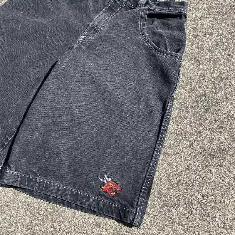 Y2K Baggy Shorts Pocket Gothic American Streetwear Pocket printing Denim Gym Shorts Hip Hop Men Women Harajuku Basketball Shorts X250220