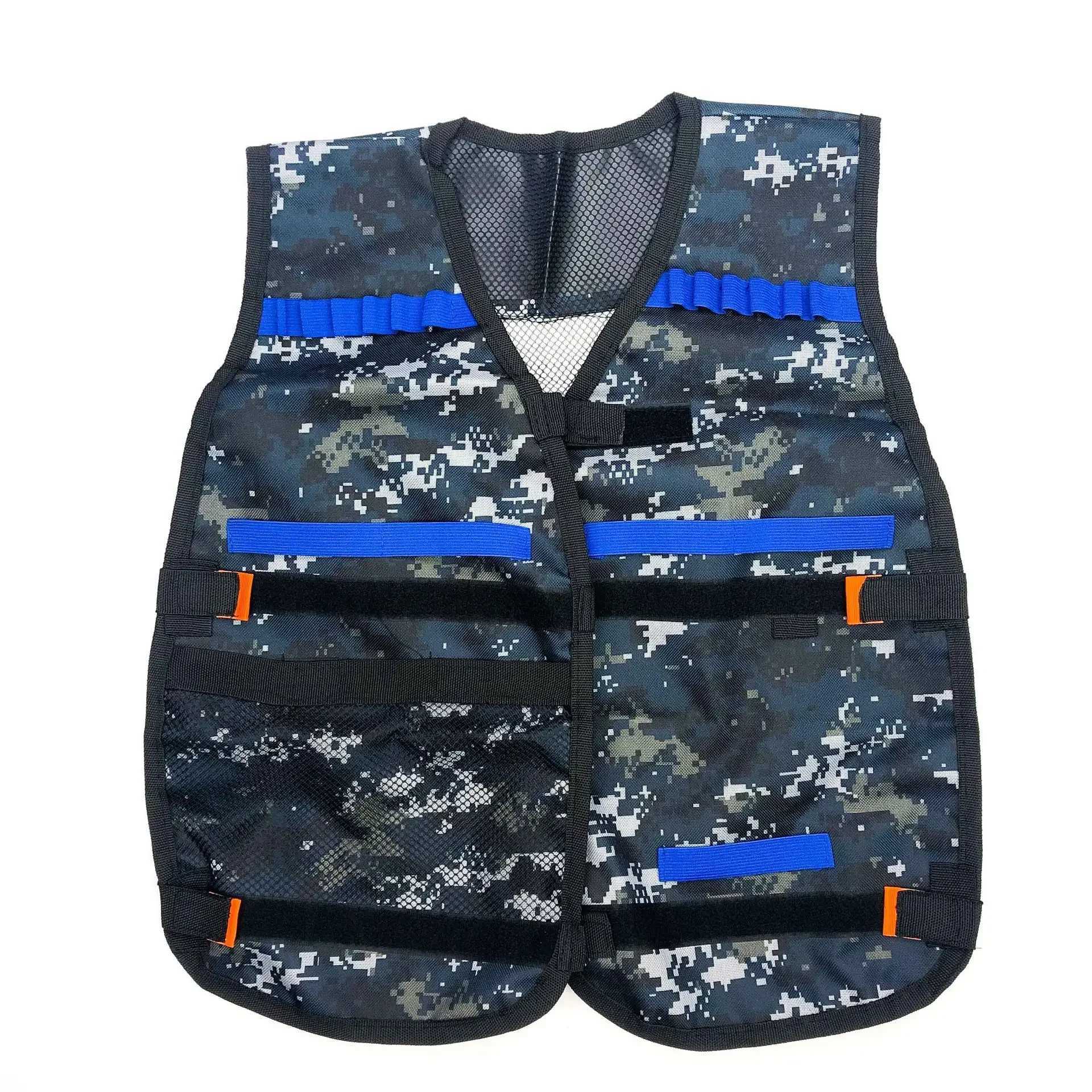 Children Black Camouflage Tactical Vest Kit Kids Tactics Vest Supply for Nerf N-Strike Elite/Mega/Rival/SeriesXJ250219