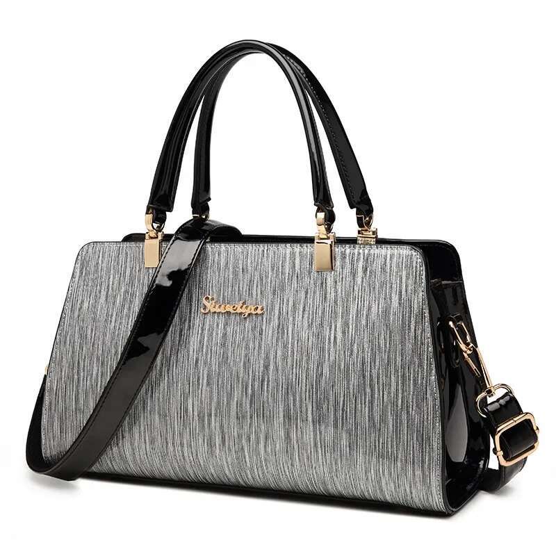 New Fashion Women Handbags Genuine Patent Ladies Shoulder Bags Female Brand Real Natural Leather Crossbody Bag