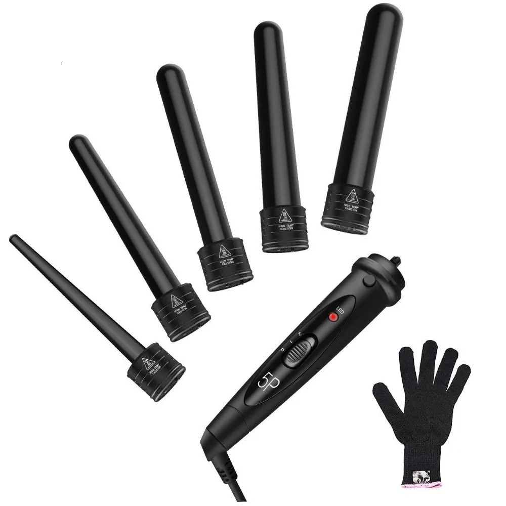 5 in 1 Hair Curling Iron Multifunctional barrel Rotating Professional salon Hair Curler 250214
