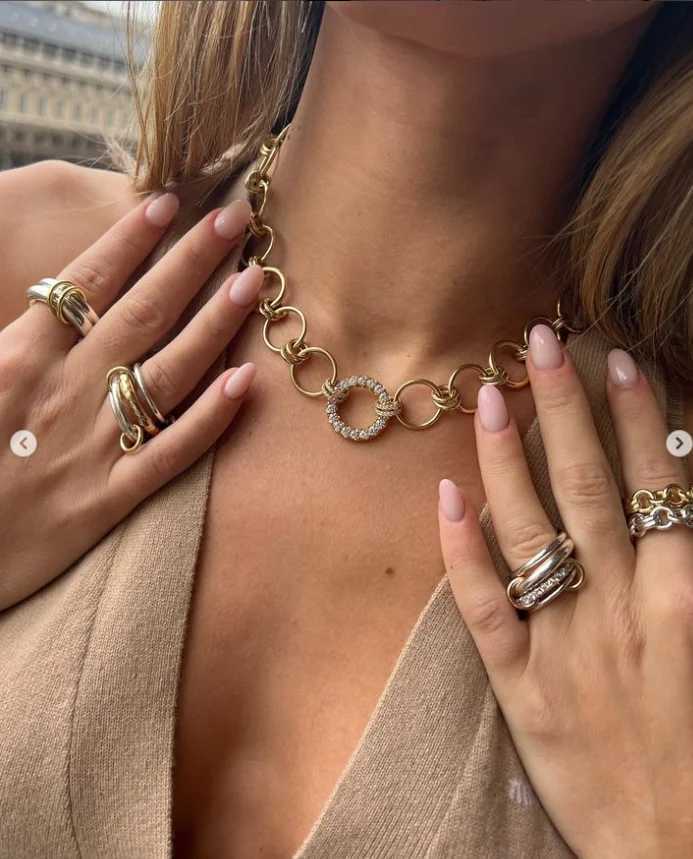 Youthway Minimalist 18K Gold Glossy Stainless Steel Thin Exquisite Rings Sets PVD Waterproof Stylish Trendy Korean Jewelry Wen X250220