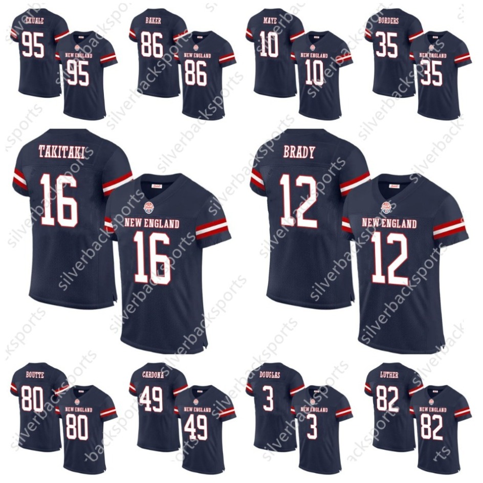 Mens/Youth/Womenss12 Zatom Brady 10 Drake Maye Jerseys16 Sione Takitaki Caedan Wallace Tyquan Thornton Navy ed Football Jersey This baseball uniform i