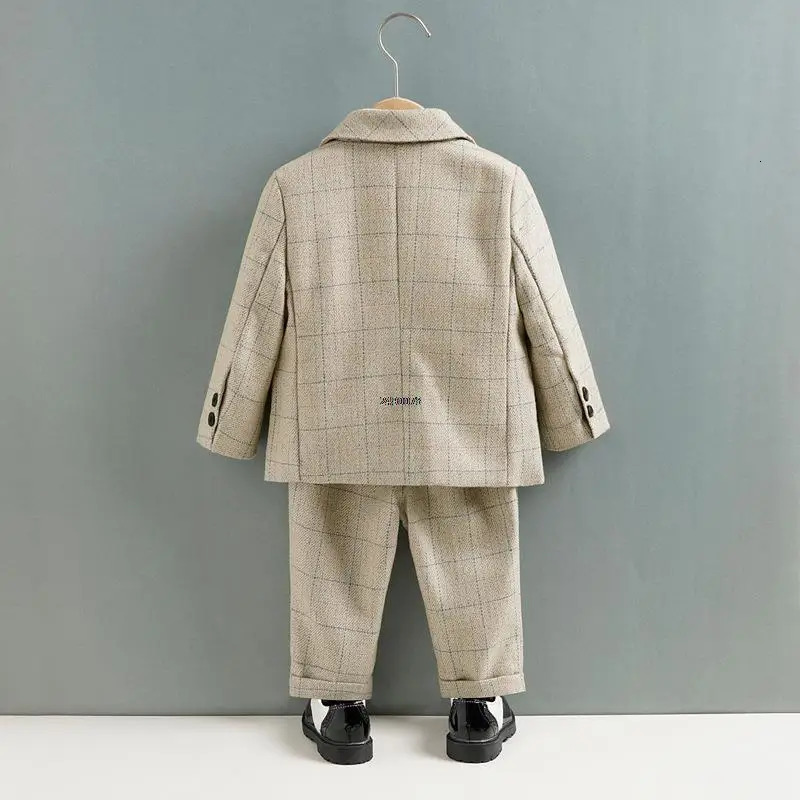 Prince Boys Birthday Dress Kids Beaufitul Pograph Suit Children Formal Wedding Party Performance Dance Tuxedo Wear 250219