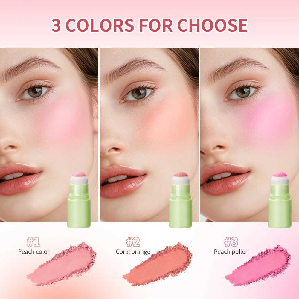 4 Colors Soft Fog B Stick Girl Korean Style Brightening Dual-Use For Lips And Cheeks Waterproof B Sponge Brush HeadW250220
