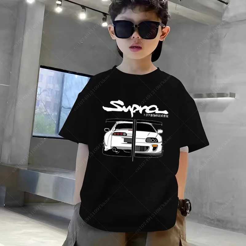 T-shirts Initial D T-Shirts Drift Japanese Anime AE86 Tshirt Print Girls Clothes O-neck Boys GraphicTee-shirt for Kids 100% Cotton Tops H250220