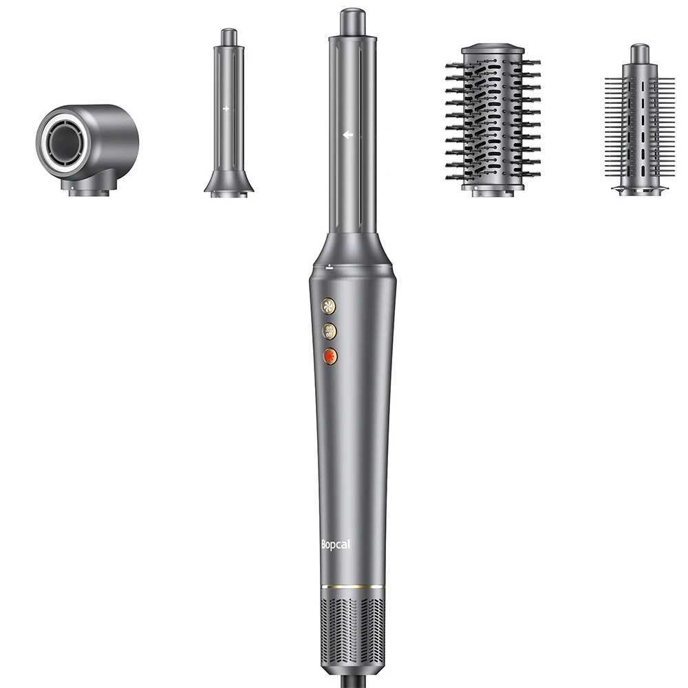5 in Hair Air Styler - Multi Hair Dryer Brush for Fast Drying Hot-Air Automatic Wrap Curlers for Curling Straightening W250220