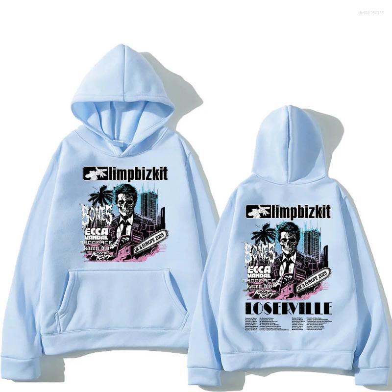 Men's Hoodies Limp Bizkit Pullovers UK And Europe Tour Graphic Printing Sweatshirts Men Women Oversized Clothing High Street Casual