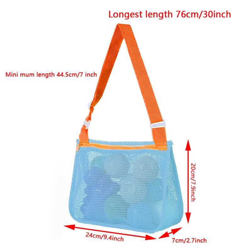 1Pc Beach Toy Mesh Bag Kids Shell Storage Bag Beach Toy Seashell Bag Mesh Pool Bag Sand Toys Swimming Accessories Z250219