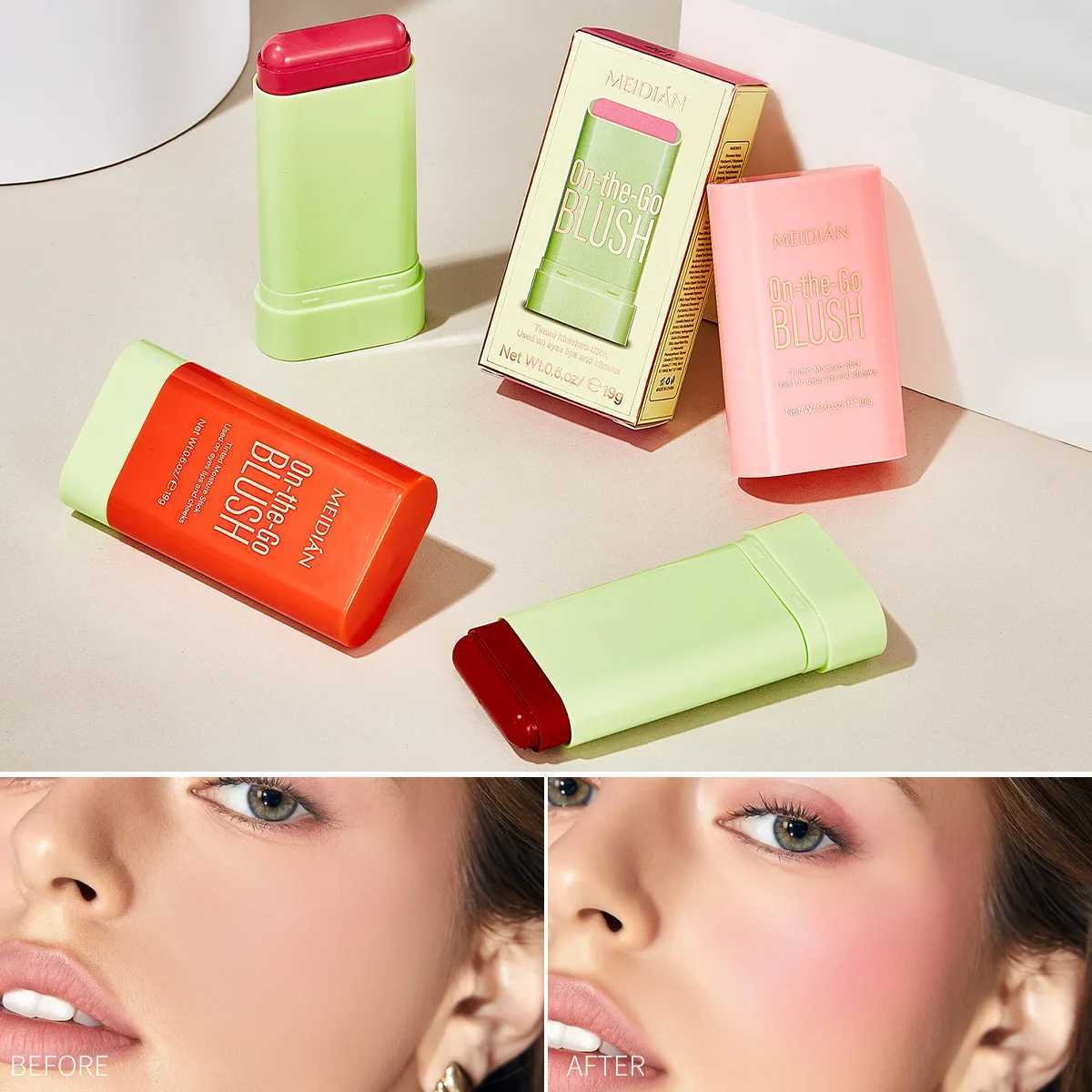 Multi function B stick natural cheek waterproof red face cream lasting color rendering bright skin colorW250220