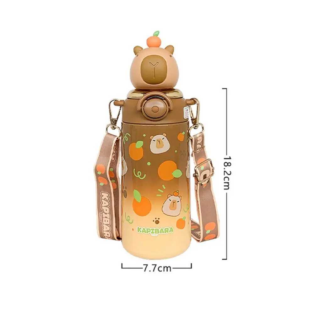 Large Capacity Capybara Bottle Stainless Steel Water Bottle Insulated Cup for Bara Panda Vacuum Flasks Cartoon Thermal MugT250220