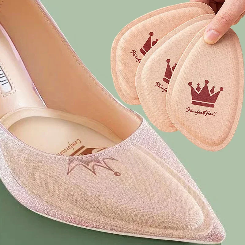 26PCS Nonslip Crown Forefoot Pads Women Cushion Pain Relief Foot Care Pad High Heels Halfsize Insert Shoe Sole Insoles 250219