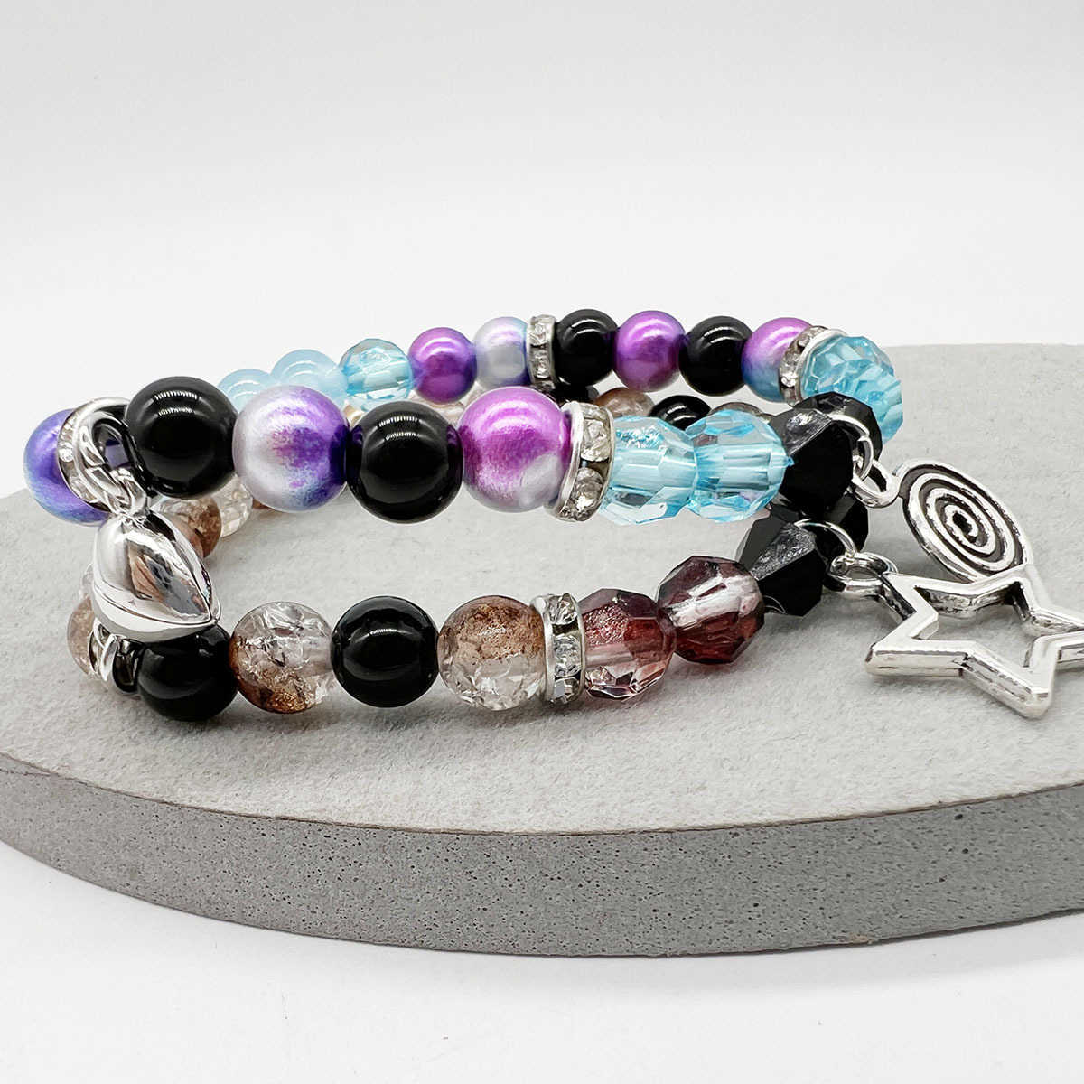 Charm Bracelets ETSY Hot Collection Letter Beaded Love Magnetic Couple Bracelet Elastic Handpiece Girlfriend Accessories H25220 2 BSCX