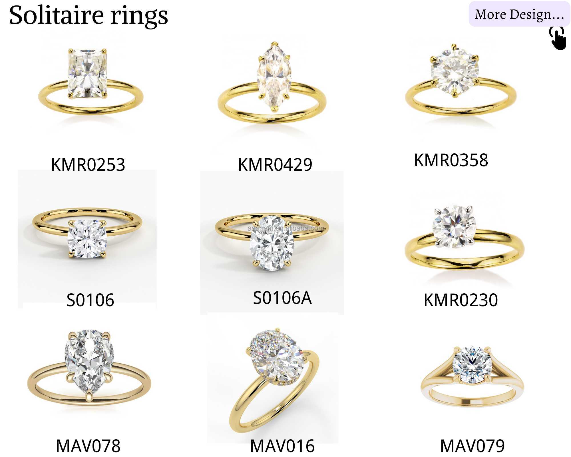 Radiant Cut Moissanite Diamond 14K Pt950 Ring Charming Ring Women Fashion Rings 18K