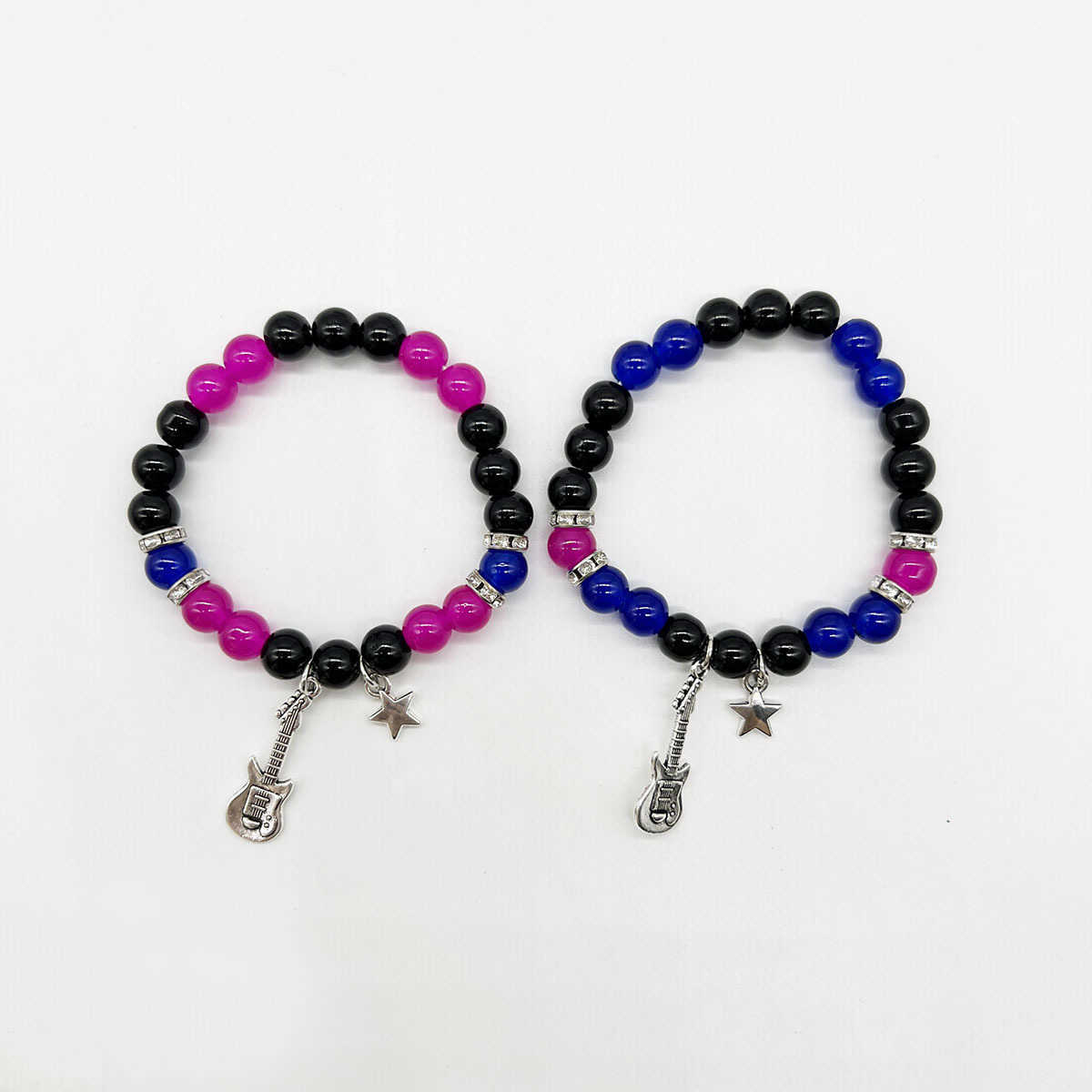 Charm Bracelets ETSY Hot Collection Letter Beaded Love Magnetic Couple Bracelet Elastic Handpiece Girlfriend Accessories H25220 2 BSCX