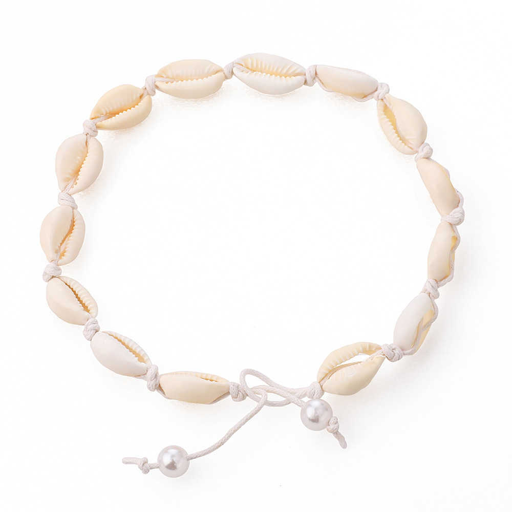 Pendant Necklaces Summer Ocean Vacation Beach Shell Necklace Handmade Woven Pearl Pendant Womens Necklace H25219