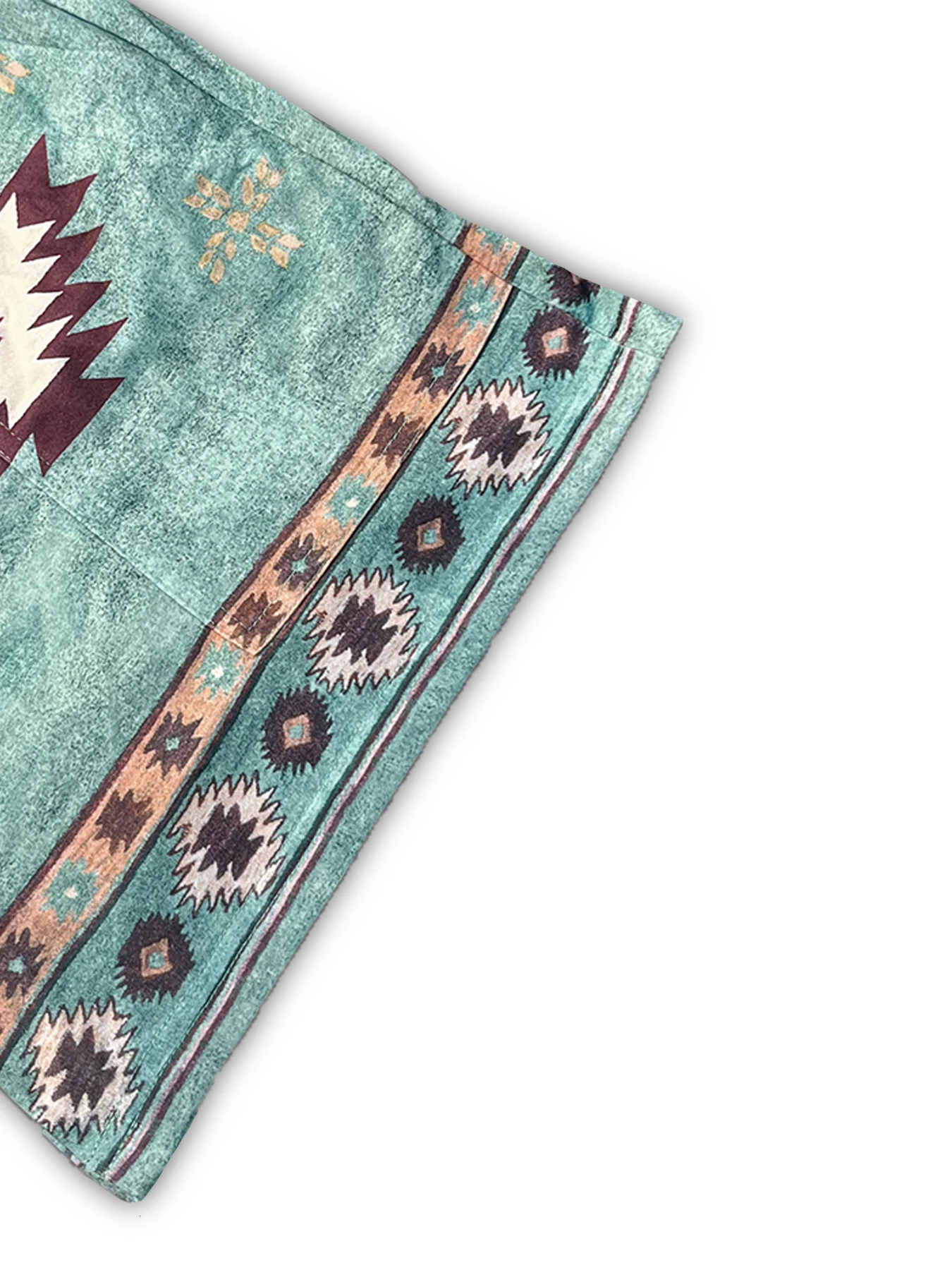 Womens Western Ethnic Resort Style Retro Casual Summer Geometric Pattern Printed Shorts 250219