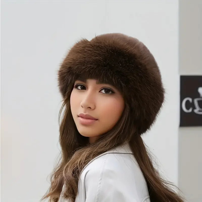 Womens autumn and winter pleated thick hat warm cold resistant casual fisherman with earrings Chris 250210