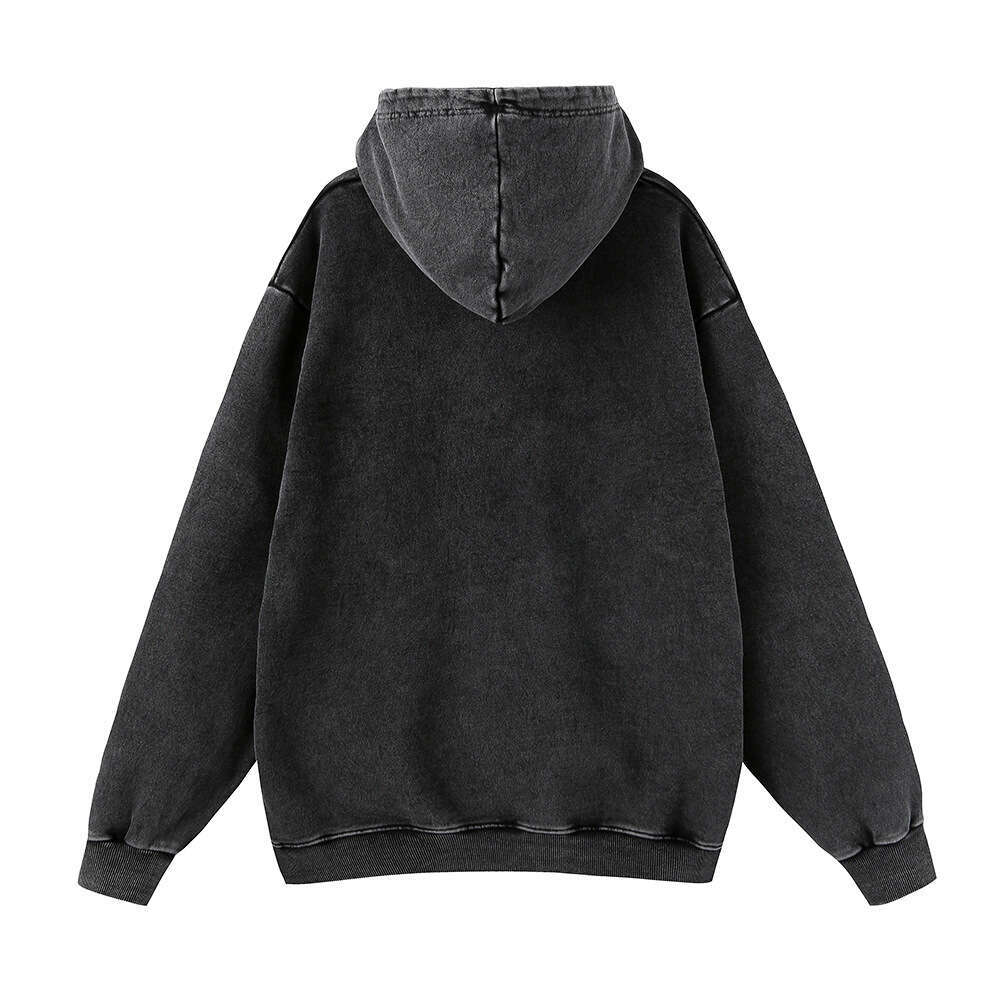 Angel print vintage Wind long sleeved hoodie for men and women, high street trendy brand wash top