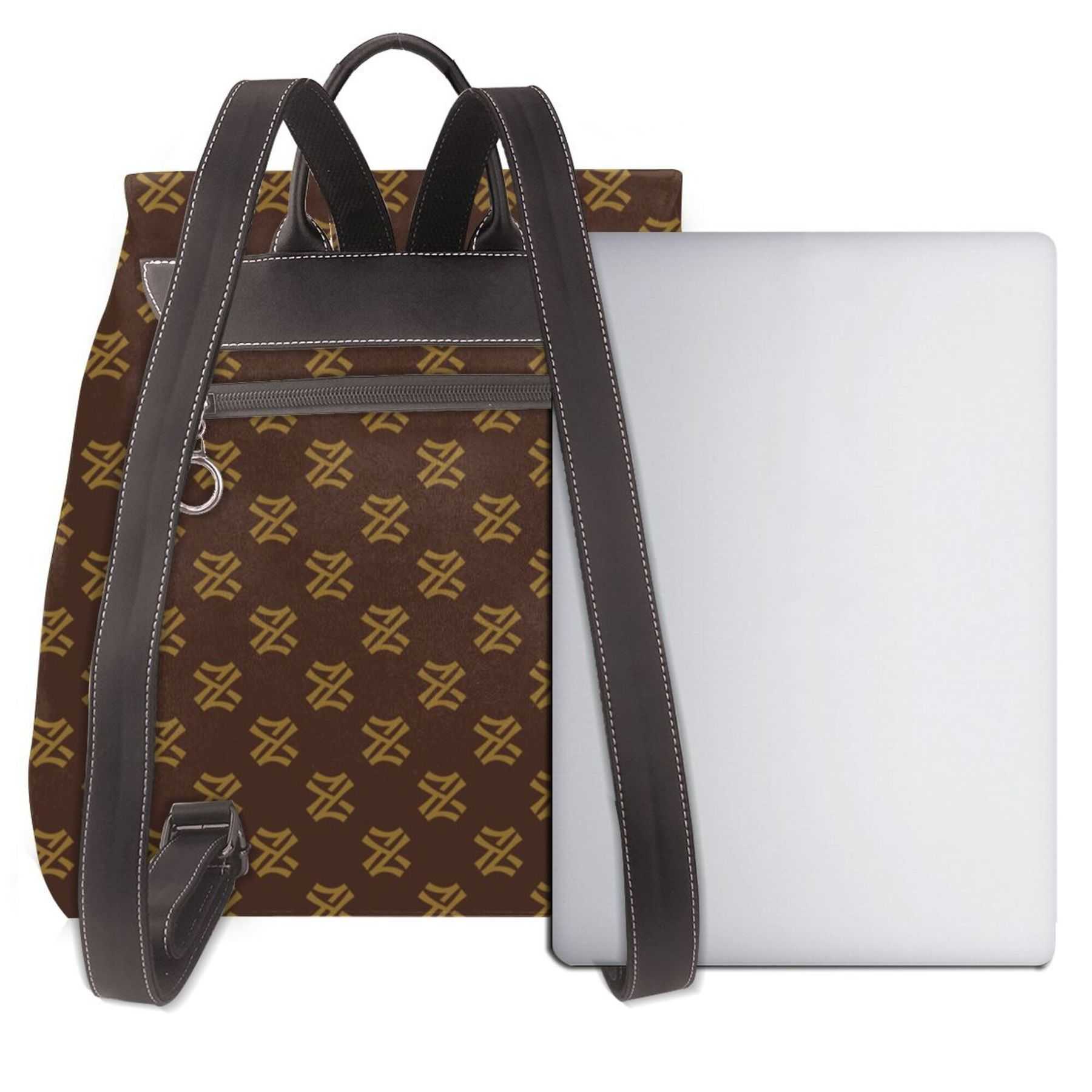 NXY High Quality Women Leather Backpack Designer Back Pack Bookbag Cute Mini Backpacks Vintage Print Travel Bag Girls Schoolbag 250220
