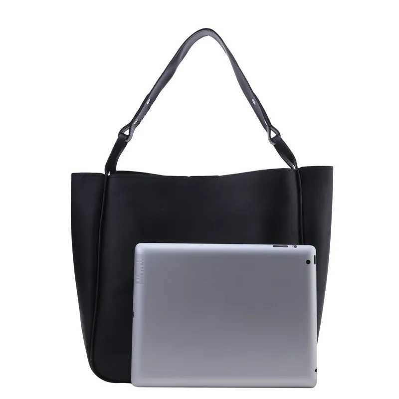 Simple Wen Bucket Shoder Bags New Solid Color Handbags Retro Large Capaci Tote Bags Large Capaci Pu Leather Bags 2024 Z250318