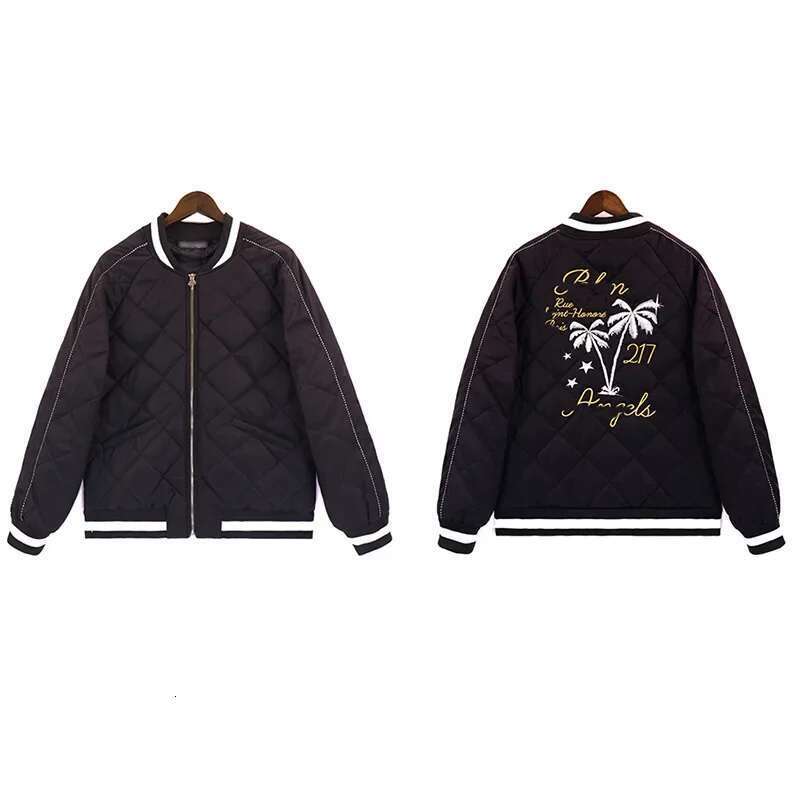 Men's casual cotton palm jacket, gold embroidery, brown, black, autumn, winter, brand new, 2023