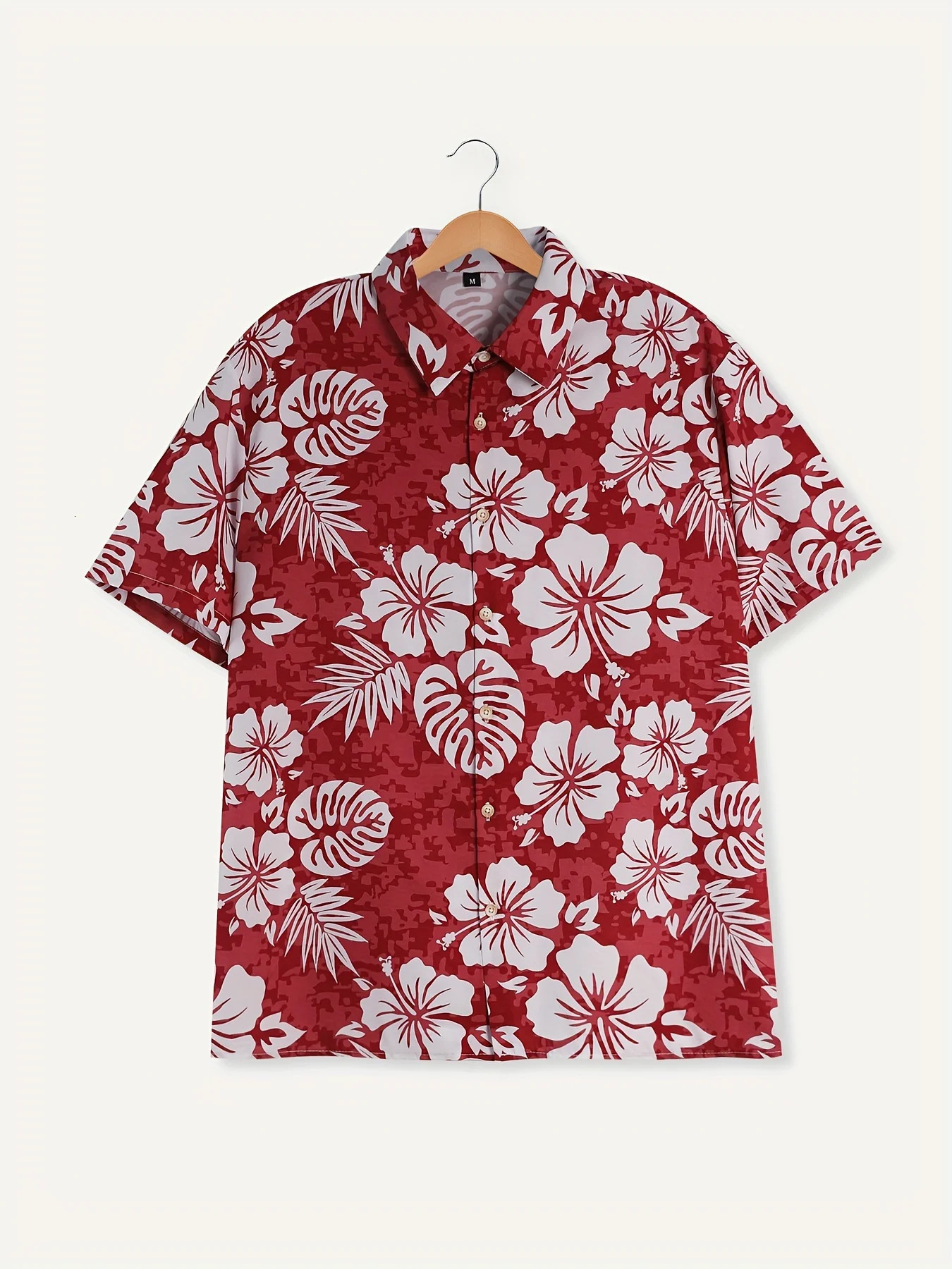 3D Floral Pattern Print Mens Short Sleeve Button Up Lapel Shirt For Summer Holiday Resort Hawaiian Style Shirt Men Oversized 250219