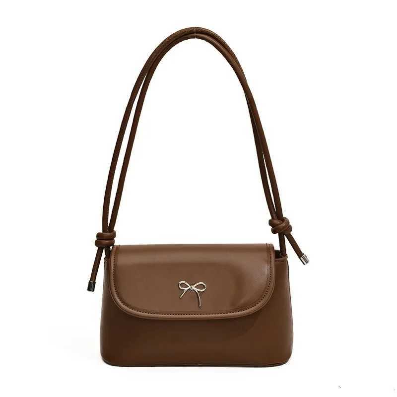 Harajuku Bow Silver Underarm Bag Purse Women Hot Girls Sweet Cute Leather Baguette Bags Female Vintage Y2k Messenger Bag Y250218