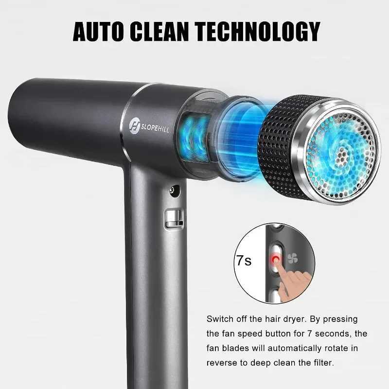 Slopehill Hair Dryer with Brushless Motor | Intelligent Fault Diagnosis Microfilter | Oxy Active Technology Led Display (Gray) W250220