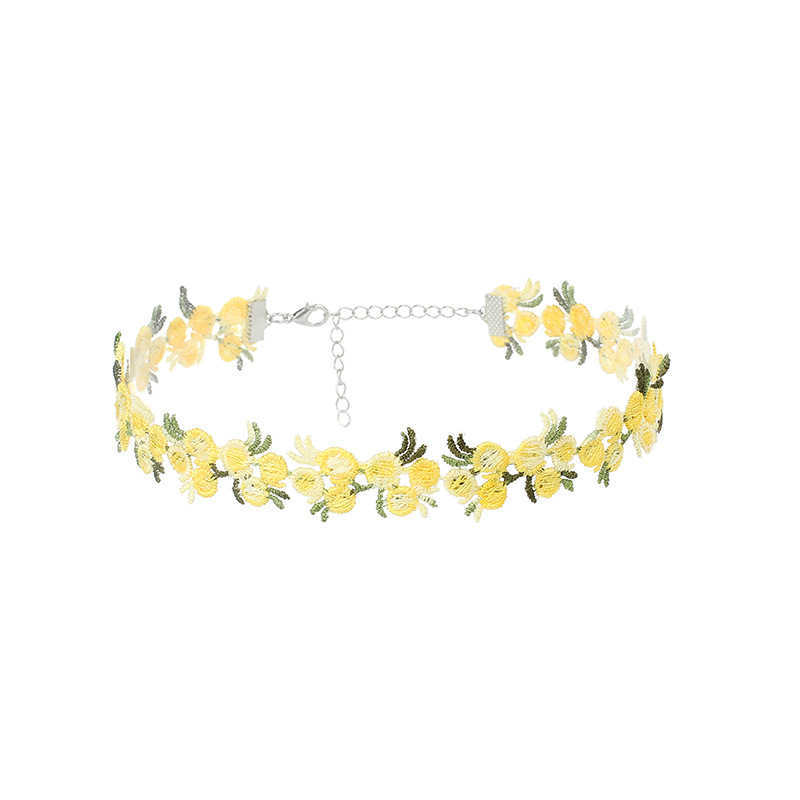 Pendant Necklaces Lace Sen neck strap Necklace ins super fairy temperament flower Collar Choker short collarbone neck chain female H25219