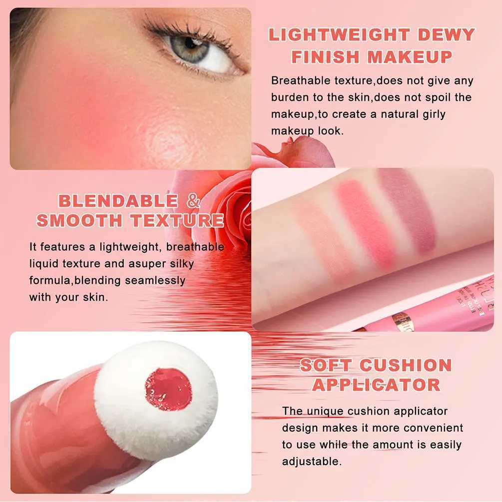 QIBEST B Stick Liquid B Face Ber Natural Cream Cheek Tint Brighten Eye Highlight Contour Stick Sponge Head MakeupW250220