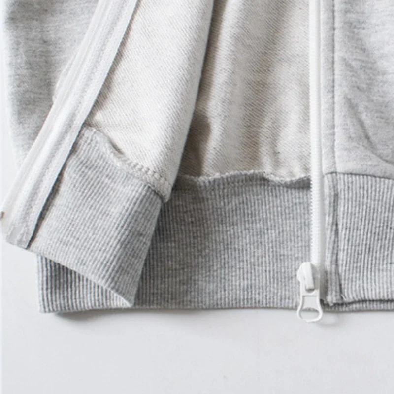 2025 Spring Autumn Zipper Jackets for Boys Childrens Hooded Coat Kids Clothes Cardigan Girls Stripe Long Sleeve Hoodie Tops 250219