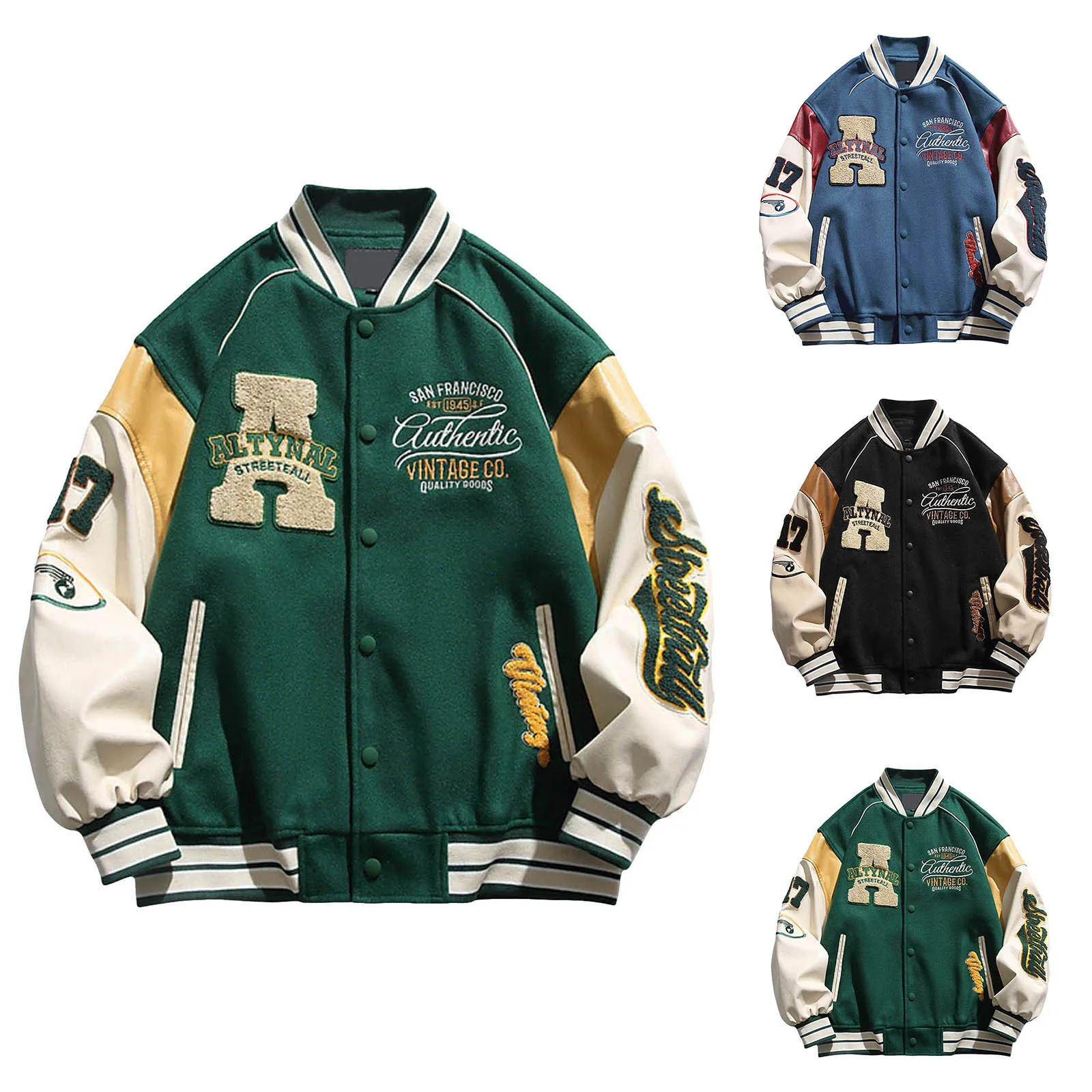 Mens Streetwear Letter y Baseball Jacket Spring Autumn Long Sleeve Scrub Leather Bomber Jackets Button Up Outerwears 250210