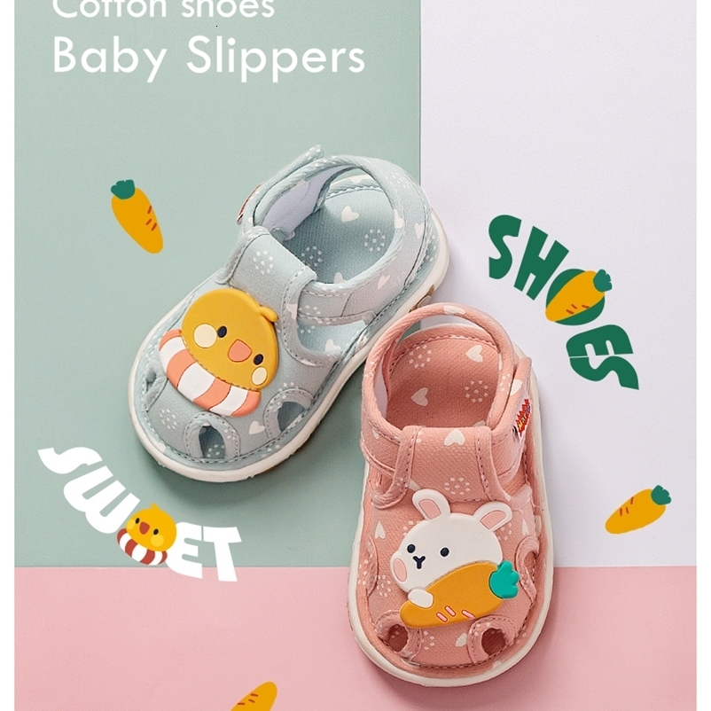 baby shoes with sound cute bibi toddler shoes for kids cartoons boys sandals for girls bunny infantil slippers 250219