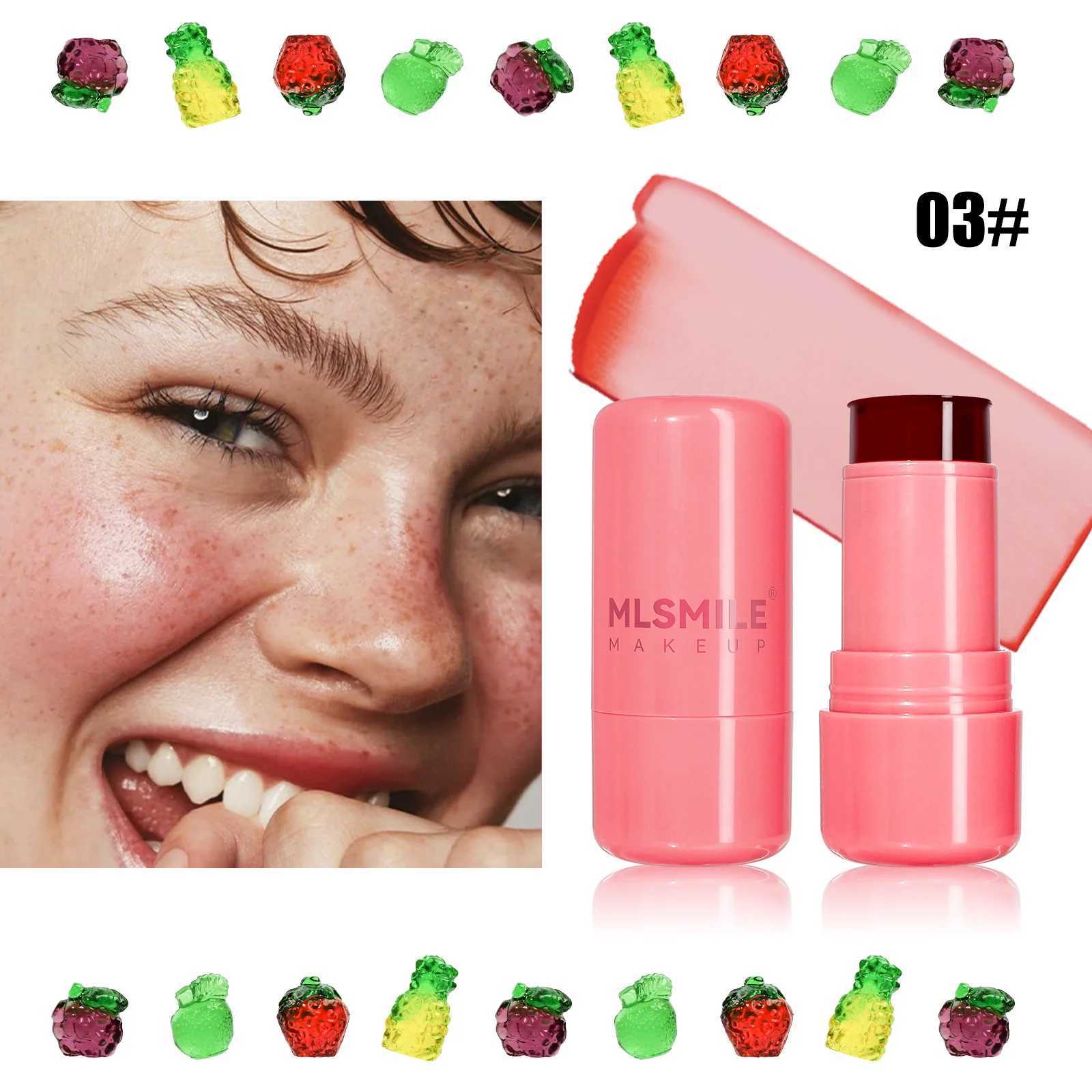 MLSMILE Jelly B Lip Cheek Dual-use Clear Lip Dye Lipstick Brightening Lip Gloss Stick Longlasting Easy To Smudge CosmeticsW250220