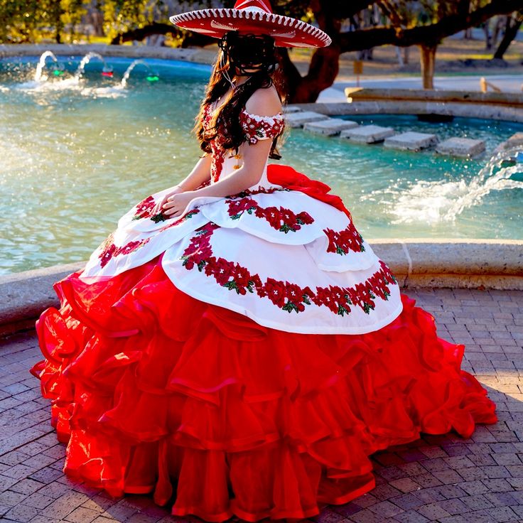 Charro Quinceanera Dress Off Shoulder Ball Gown prom Special Occasion Gowns Embroidery Floral Lace Appliques Crystals Beaded Sweet 16 Dresses Tiered