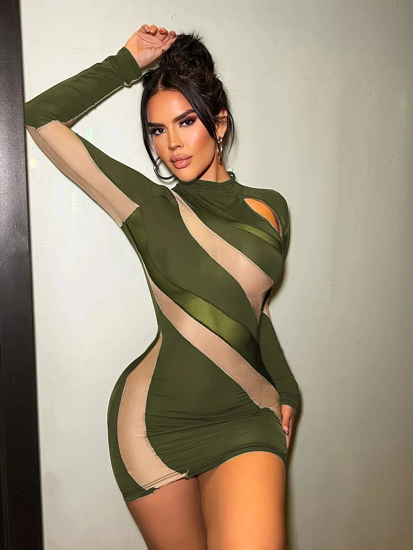Hawthaw Women Spring Autumn Long Sleeve Party Club Streetwear Bodycon Black Mini Dress Wholesale Items For Business D321162 250219