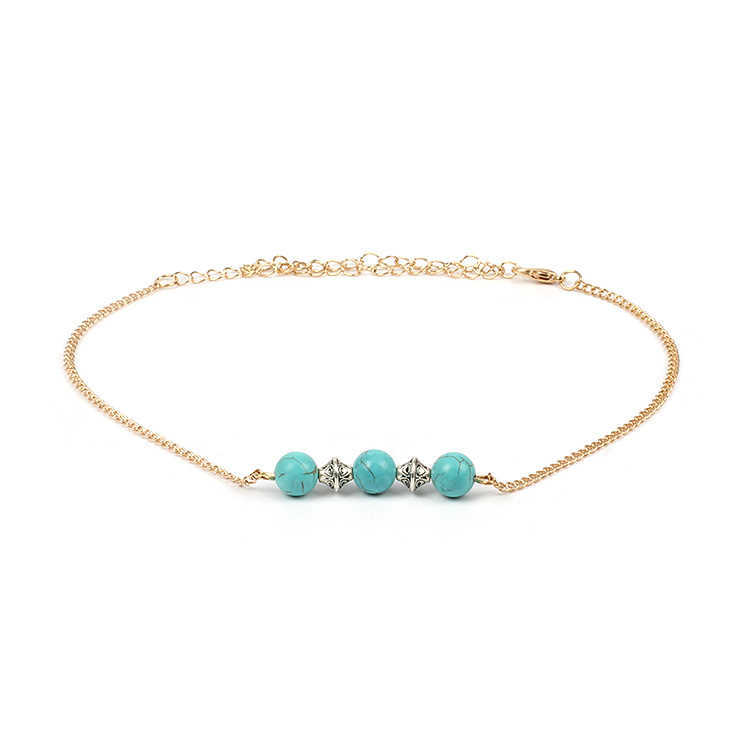 Pendant Necklaces Popular jewelry short turquoise necklace collarbone chain H25219