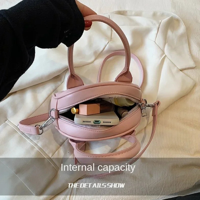 French Style Pink Shoulder Crossbody Bag for Women Trendy All-Match Square Shell Sling Bag Female Simple Portable Pouch 250214