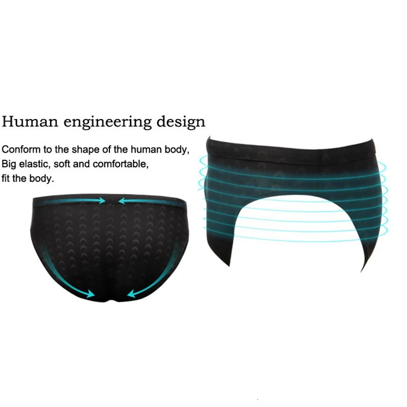 Mens Swimwear Black Breathable Quick Dry Swim Trunks Male Simple end Fashion Stretch Swimsuits Bathing Suits Surfing Wear 250220