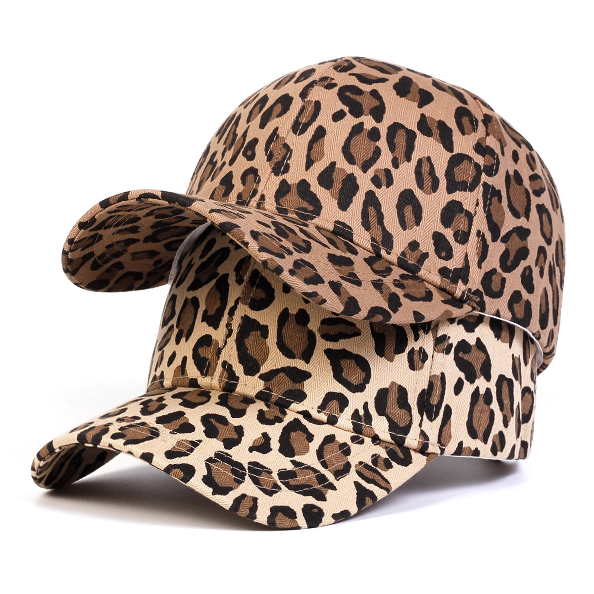 Neutral leopard print baseball cap spring autumn outdoor adjustable casual cap sun protection cap 250214