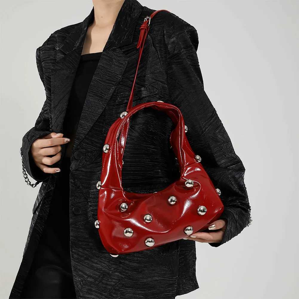 Red Bag for Women Y2K Shoulder Bag Retro Handbag Purse Clutch Chic Hobo Bag Tote Messenger Causal Crossbody Commuter Bags Y250528