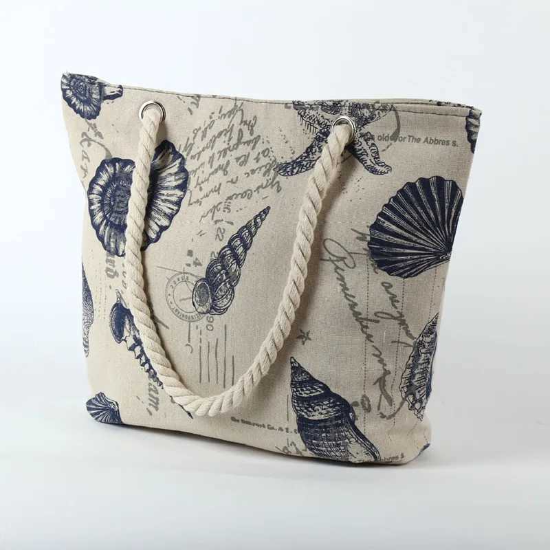 New Ladies Canvas Handbag Large Capacity Paris Tower Printed Travel Shopping Bag Female Shoulder Crossbody Bag Beach Tote Bags Z250219