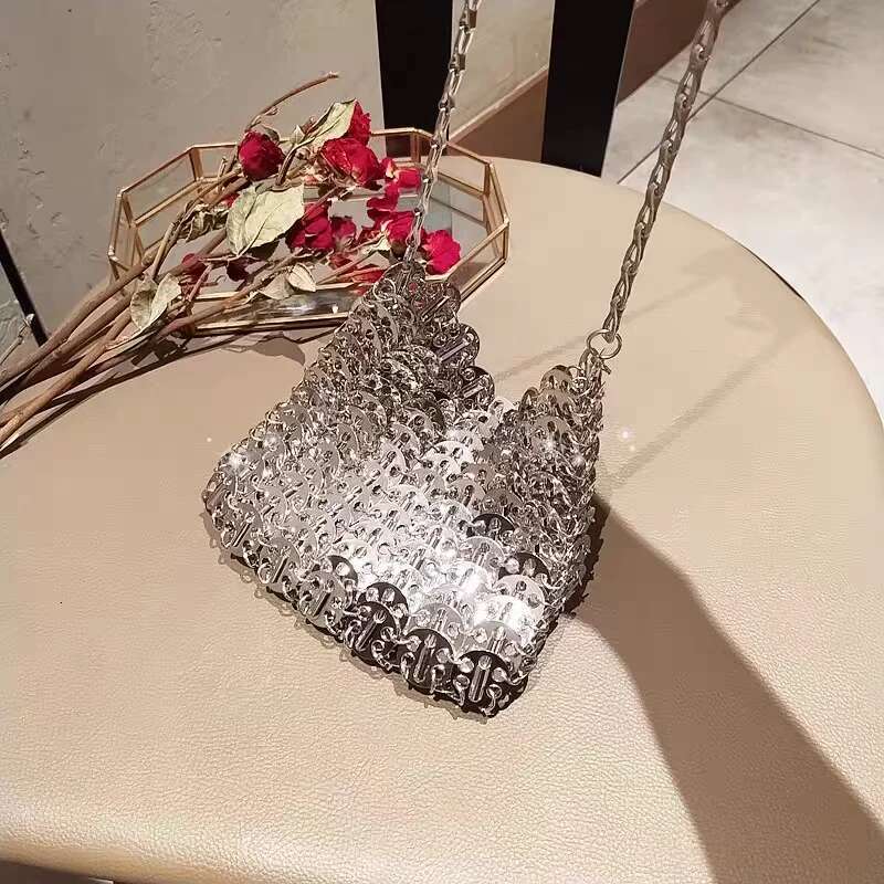 Designer Tote Aesthetic Bags Handbag Metal Hollow Women's Wedding Party Clutch Shoulder Female Evening Bag