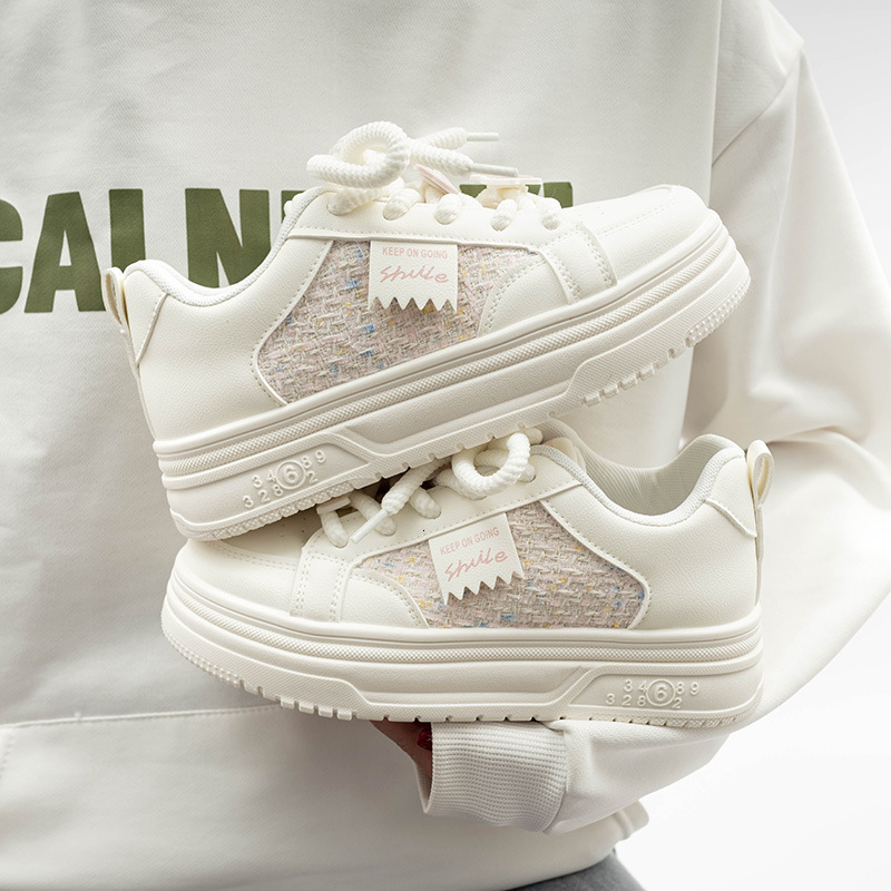 2025 Spring New Fashion Designer Women's Shoes Breathable Multi Functional Leisure Personalized Board Shoes Student Outdoor Sports White Shoes