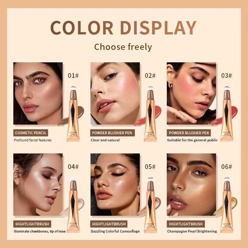 New Cream Bronzer Contour Ber Beauty Wand Highlighter B With Cushion Liquid Face Bronzer Wand Stick Applicator MakeupW250220