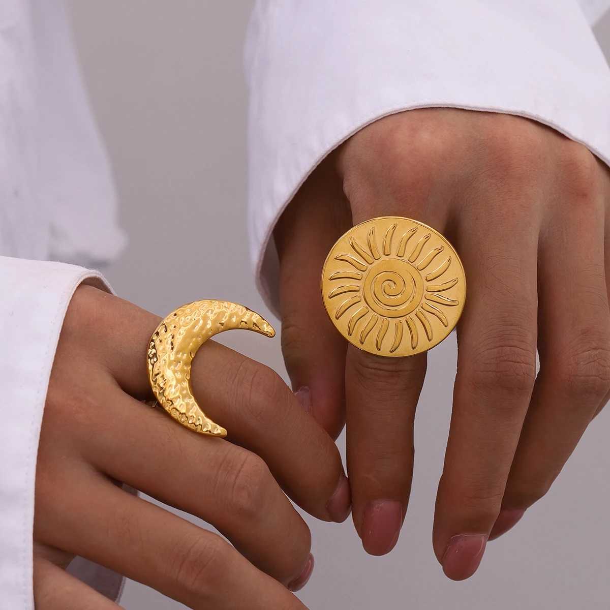 World Vintage Open Rings For Wen Men Punk Fashion New Gold Silver Color Geetric Knuckle Ring Sets Jewelry Accessories X250220