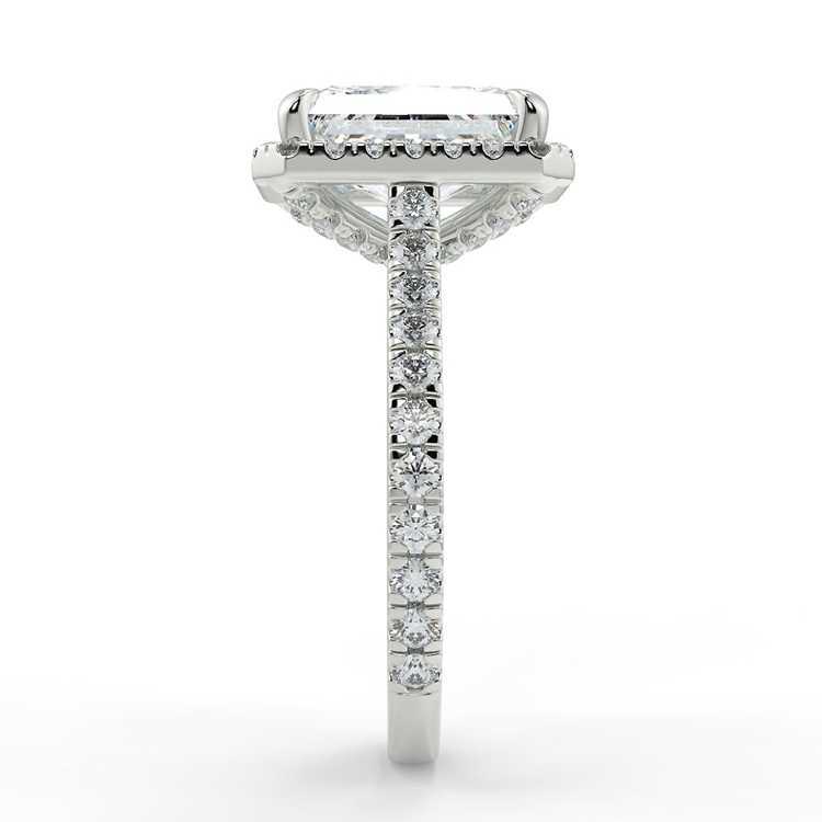 14K Gold Moissanite Radiant Cut Big Diamond Ring Gold Wedding Rings for Women